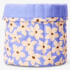 Textile storage basket with floral print - 25 cm