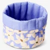 Textile storage basket with floral print - 14 cm
