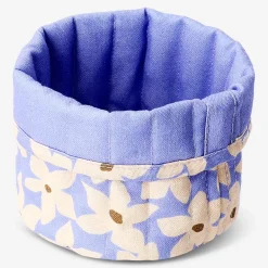 Textile storage basket with floral print - 14 cm