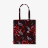Tote bag - Black with florals