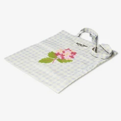 Tote bag - Flowers and checks print
