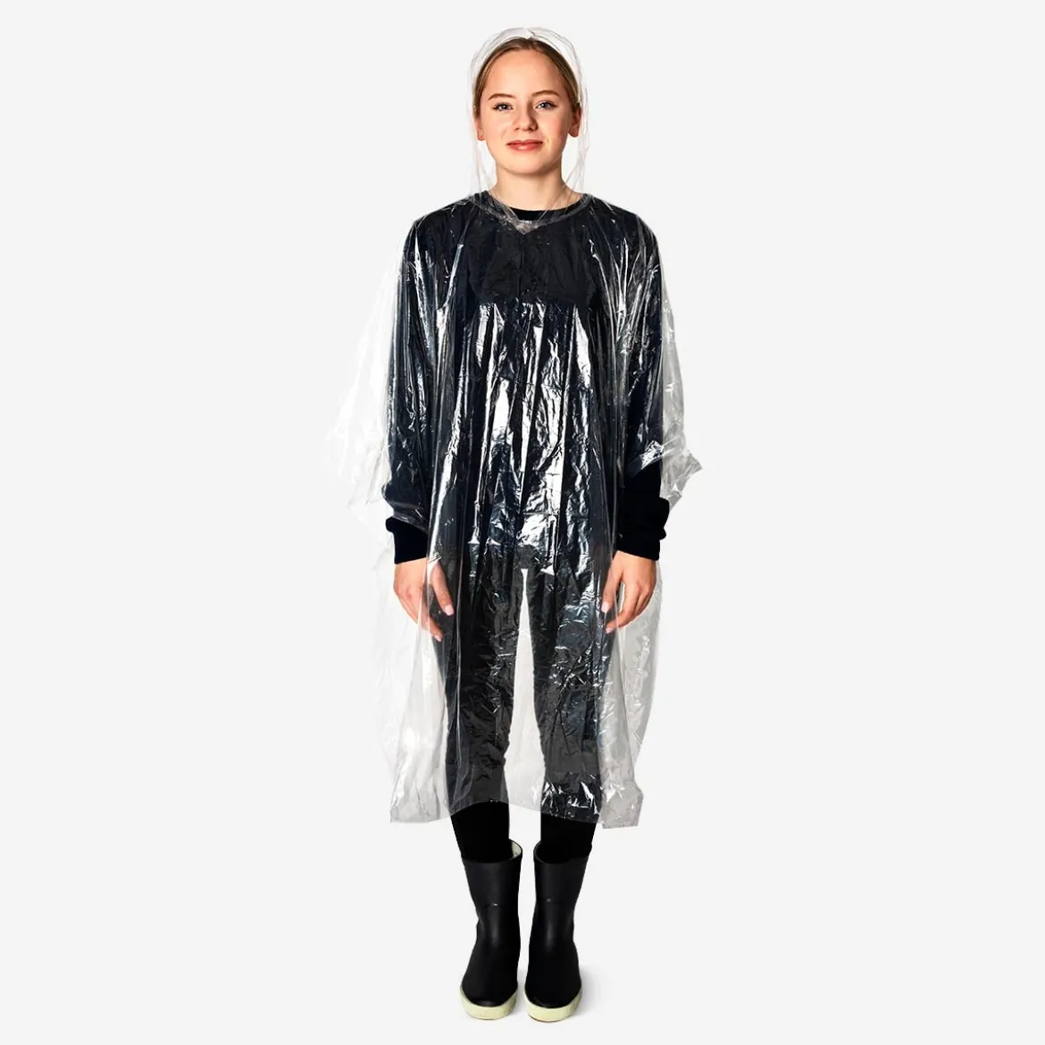 Transparent Rain Poncho for Adults