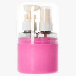 Travel set in pink case with stickers - 4 pcs