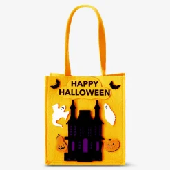 Trick or treat felt bag with candy