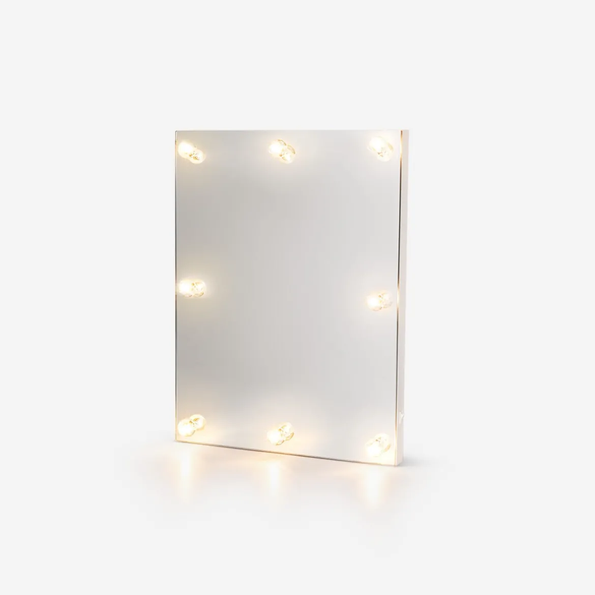 Wall-mounted illuminated mirror