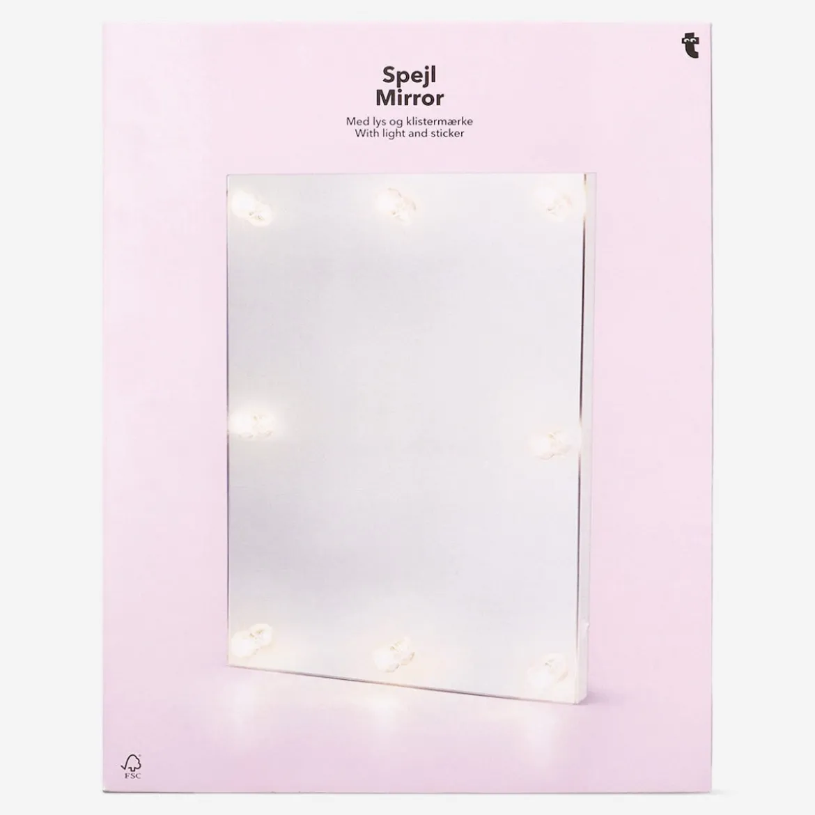 Wall-mounted illuminated mirror