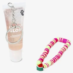 Watermelon-fragranced lip gloss with vibrant wristband