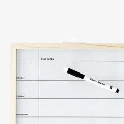 Weekly planner board with marker