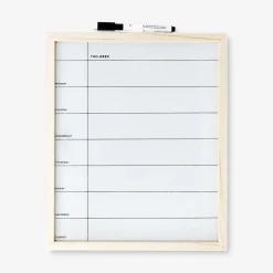 Weekly planner board with marker
