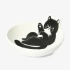 White bowl with cat - 10 cm
