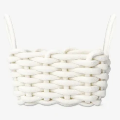 White braided rope basket - 18 cm