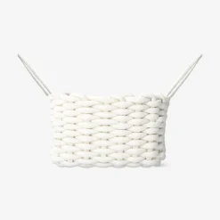 White braided rope basket - 25 cm