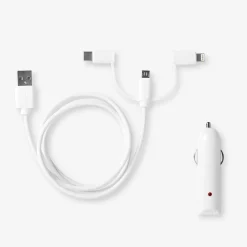 White car charger set