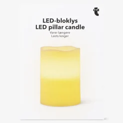 White LED pillar candle - 10 cm