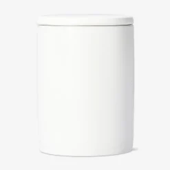 White organiser jar for cotton buds