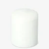 White Rustic Pillar Candle - 8 cm