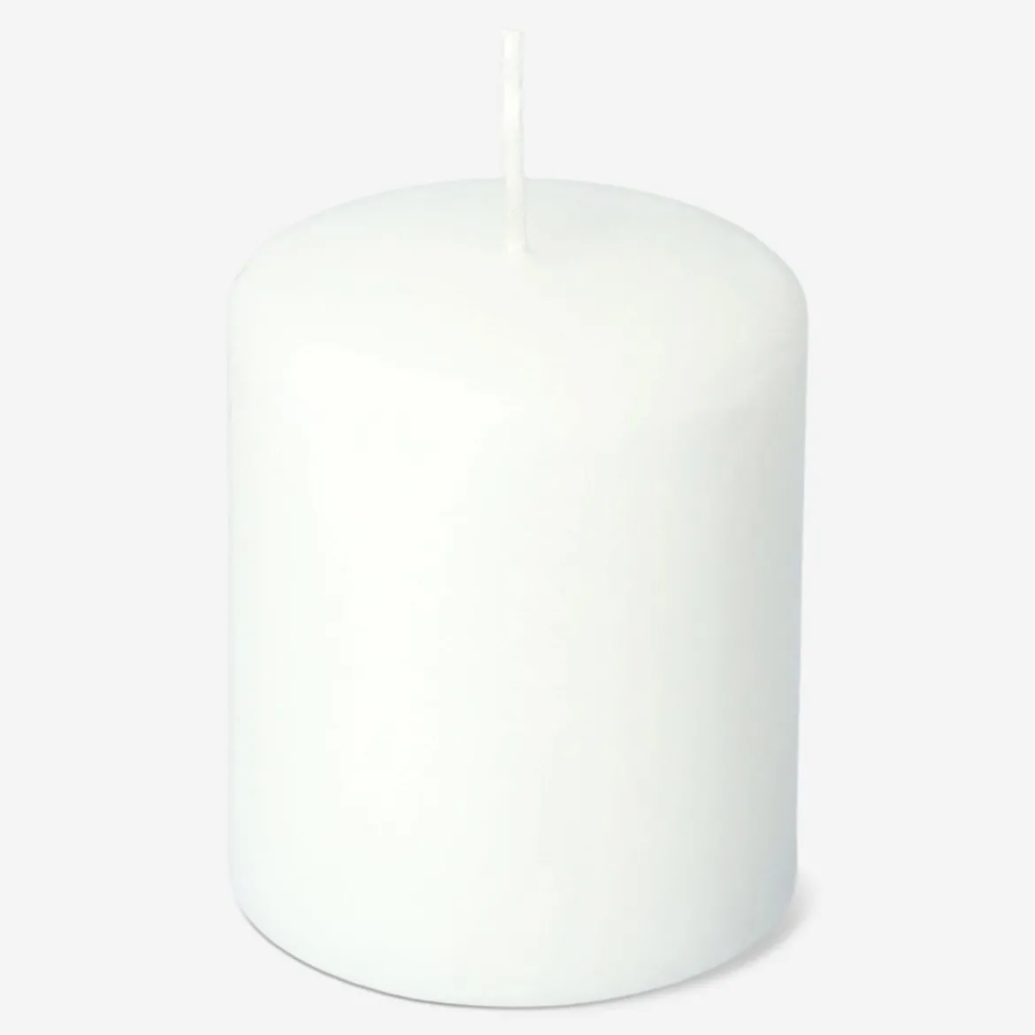 White Rustic Pillar Candle - 8 cm
