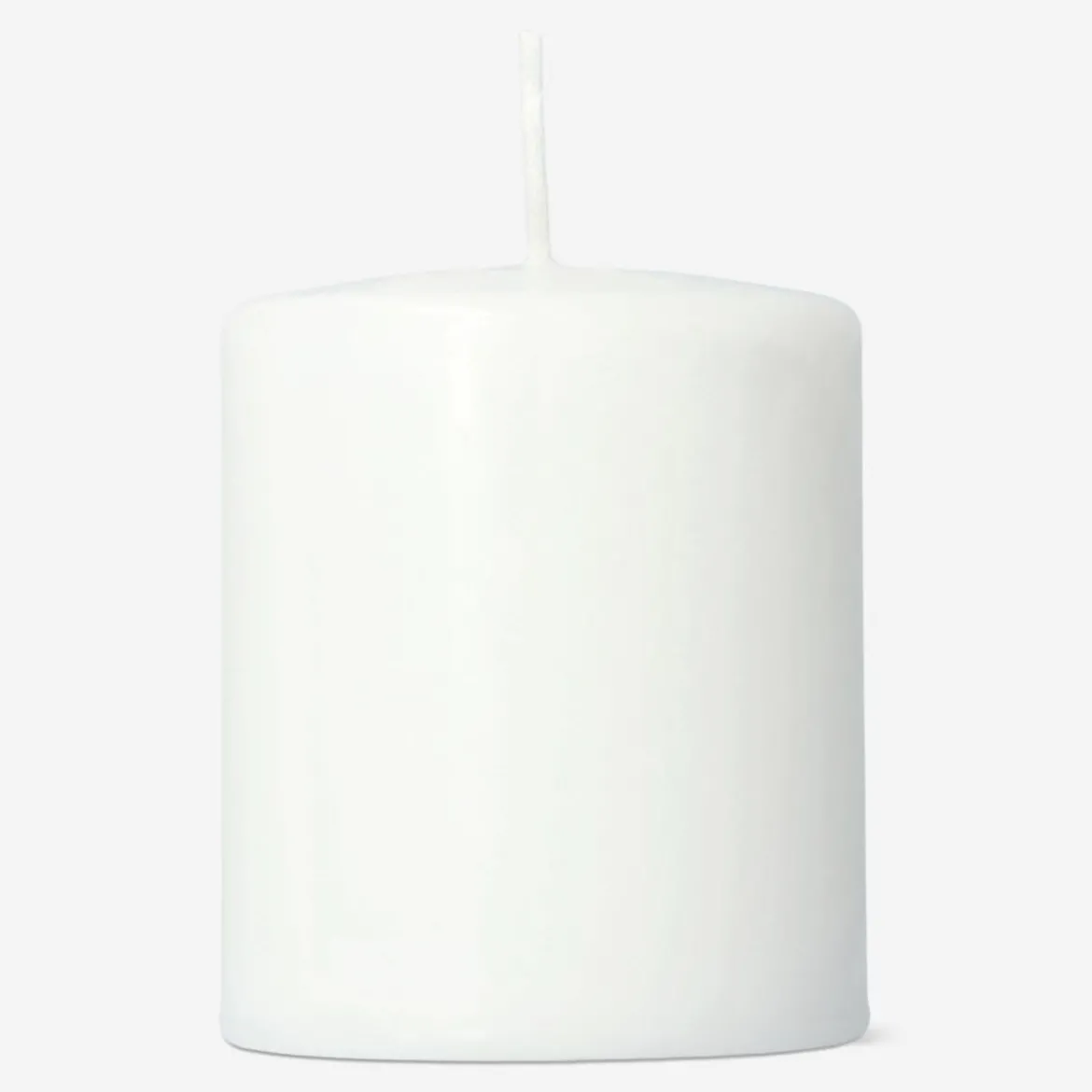 White Rustic Pillar Candle - 8 cm
