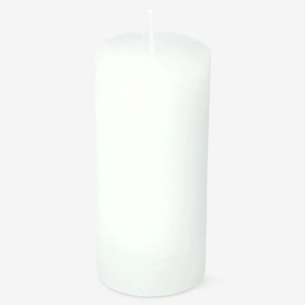 White Rustic Pillar Candle - 12 cm