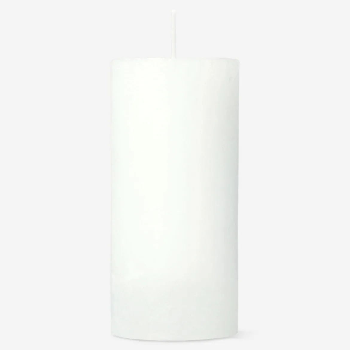 White Rustic Pillar Candle - 12 cm