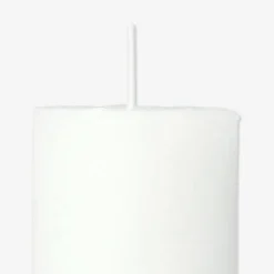 White Rustic Pillar Candle - 8 cm