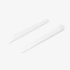 White twisted dinner candles - 4 pcs