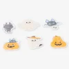 Window decorations with cute Halloween characters
