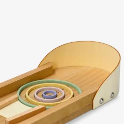 Wooden desktop pinball game