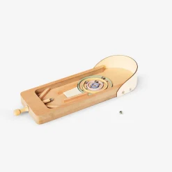 Wooden desktop pinball game