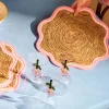 Woven cattail placemat with scalloped edge - 37 cm