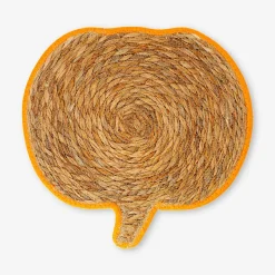 Woven cattail pumpkin placemat - 33 cm