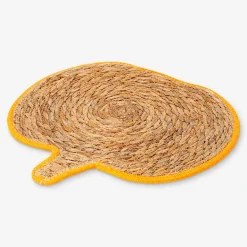 Woven cattail pumpkin placemat - 33 cm