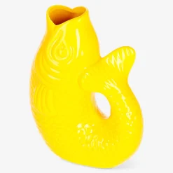 Yellow fish vase - 21 cm