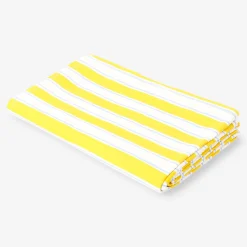 Yellow striped tablecloth - 140x220 cm