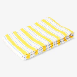 Yellow striped towel - 70x120 cm